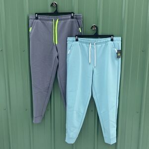 Men's Double Knit Active Athletic Lounge Joggers Pants 2-Pack Size XL